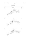 COMPOSITIONS HAVING C-17 AND C-3 MODIFIED TRITERPENOIDS WITH HIV     MATURATION INHIBITORY ACTIVITY diagram and image