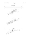 COMPOSITIONS HAVING C-17 AND C-3 MODIFIED TRITERPENOIDS WITH HIV     MATURATION INHIBITORY ACTIVITY diagram and image