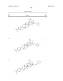 COMPOSITIONS HAVING C-17 AND C-3 MODIFIED TRITERPENOIDS WITH HIV     MATURATION INHIBITORY ACTIVITY diagram and image