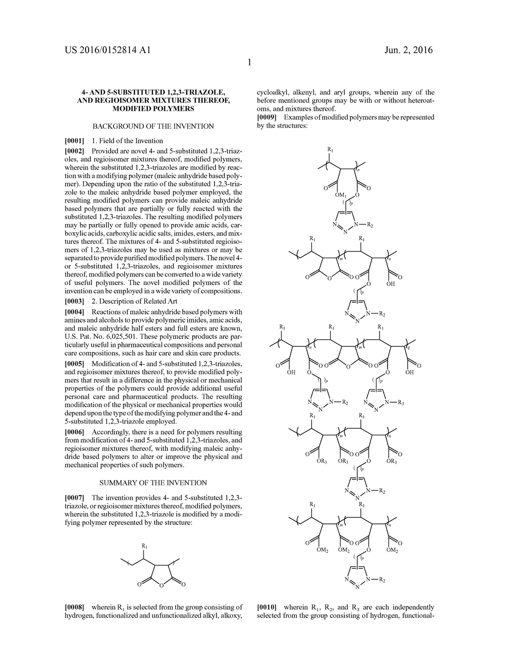 4- AND 5-SUBSTITUTED 1,2,3-TRIAZOLE, AND REGIOISOMER MIXTURES THEREOF,     MODIFIED POLYMERS - diagram, schematic, and image 02