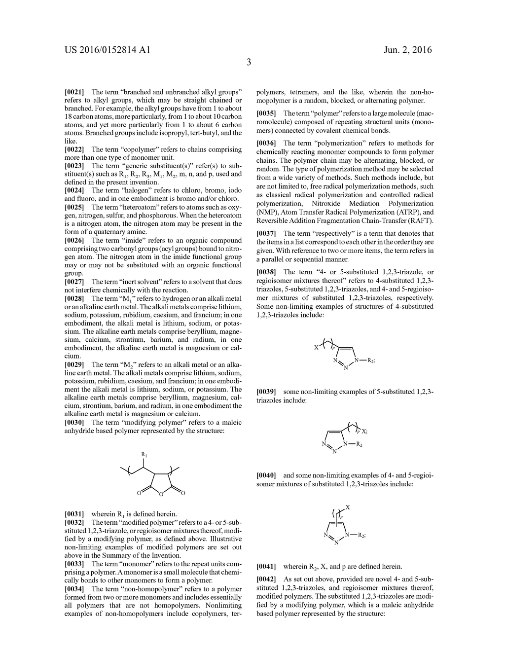 4- AND 5-SUBSTITUTED 1,2,3-TRIAZOLE, AND REGIOISOMER MIXTURES THEREOF,     MODIFIED POLYMERS - diagram, schematic, and image 04