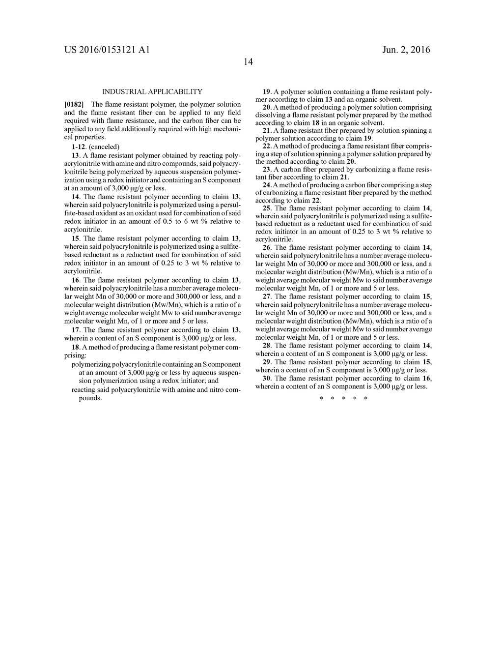 FLAME RESISTANT POLYMER, POLYMER SOLUTION, FLAME RESISTANT FIBER, CARBON     FIBER, AND METHODS OF PRODUCING SAME - diagram, schematic, and image 15