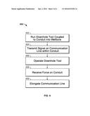 MANAGING STRAIN ON A DOWNHOLE CABLE diagram and image