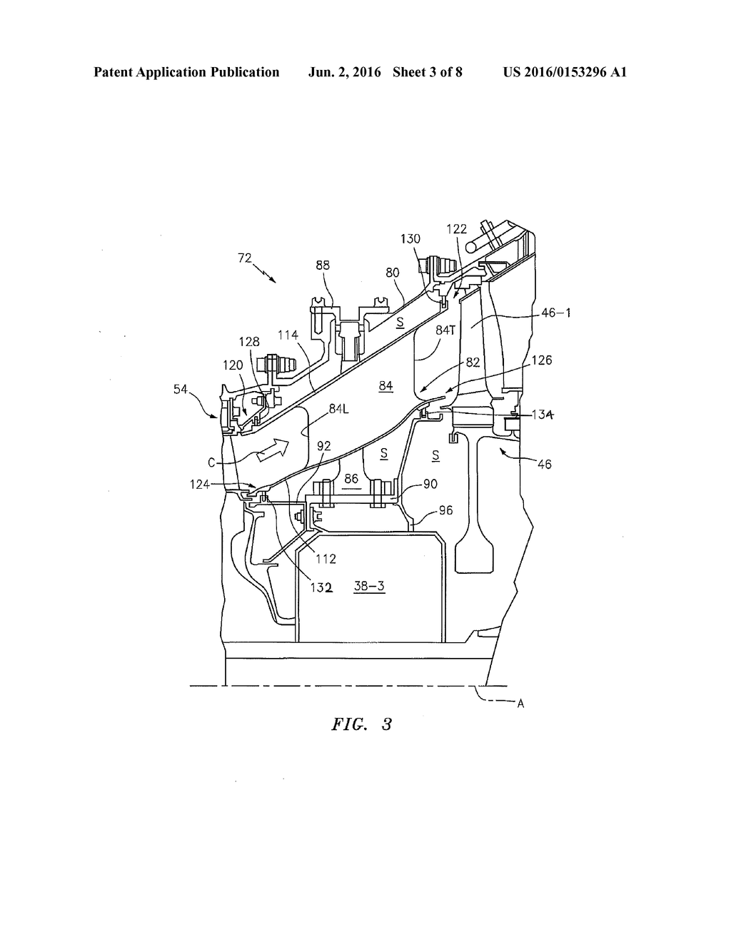 FLOW DISCOURAGER FOR VANE SEALING AREA OF A GAS TURBINE ENGINE - diagram, schematic, and image 04