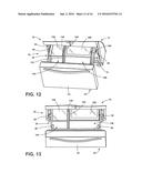 MULTI-LEVEL DRAWER ORGANIZATION SYSTEM FOR A REFRIGERATING APPLIANCE diagram and image