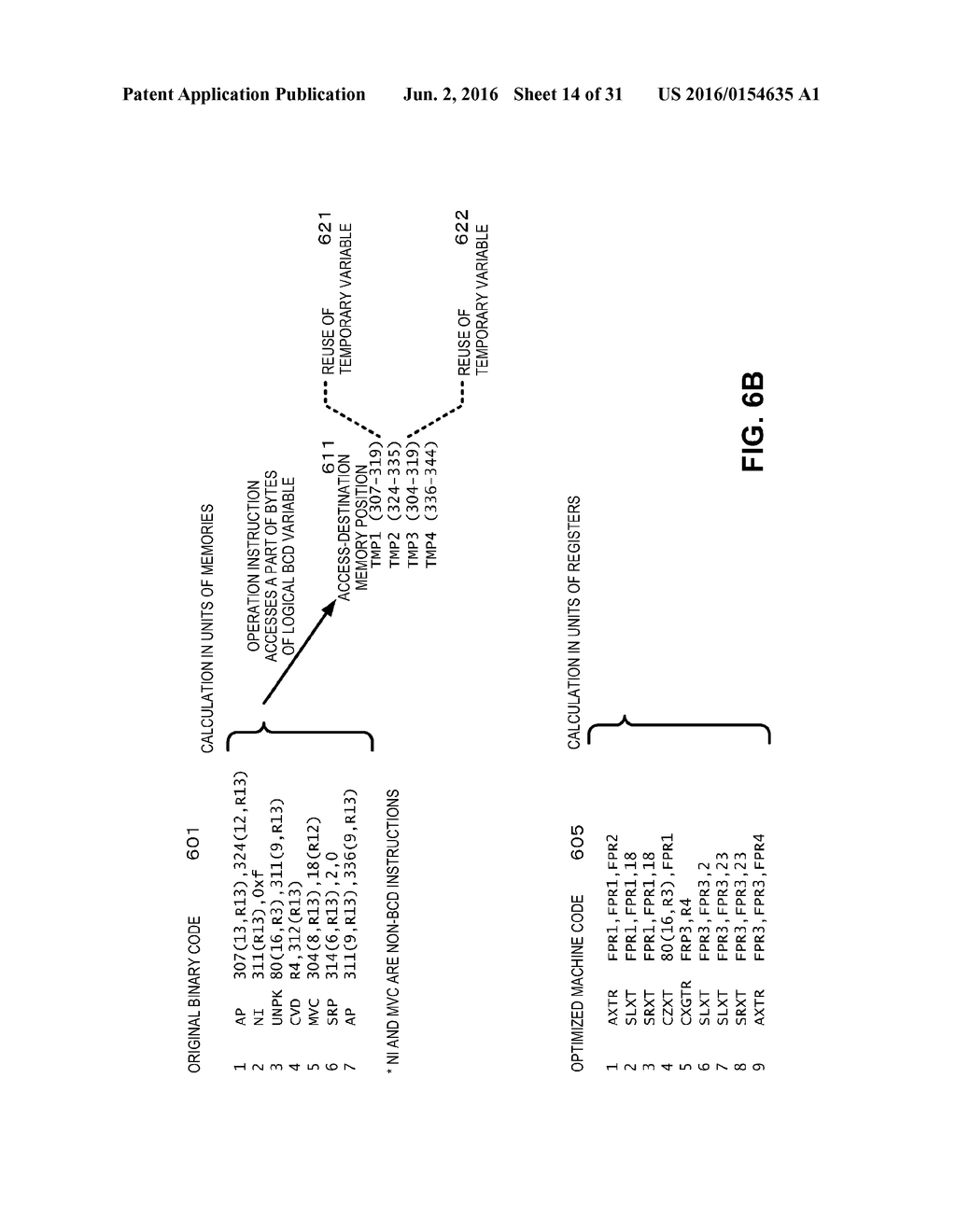 METHOD FOR OPTIMIZING BINARY CODE IN LANGUAGE HAVING ACCESS TO BINARY     CODED DECIMAL VARIABLE, AND COMPUTER AND COMPUTER PROGRAM - diagram, schematic, and image 15