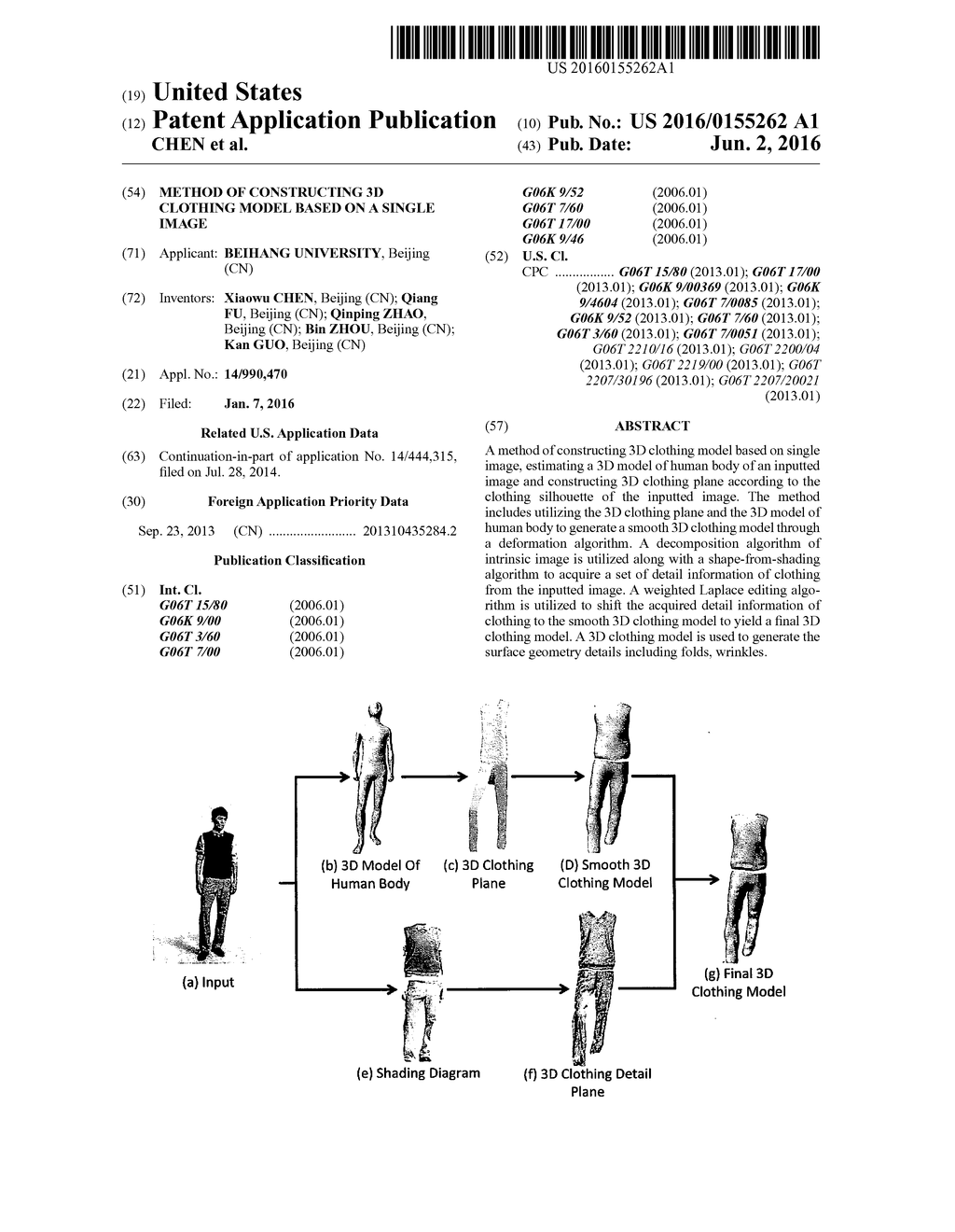 METHOD OF CONSTRUCTING 3D CLOTHING MODEL BASED ON A SINGLE IMAGE - diagram, schematic, and image 01