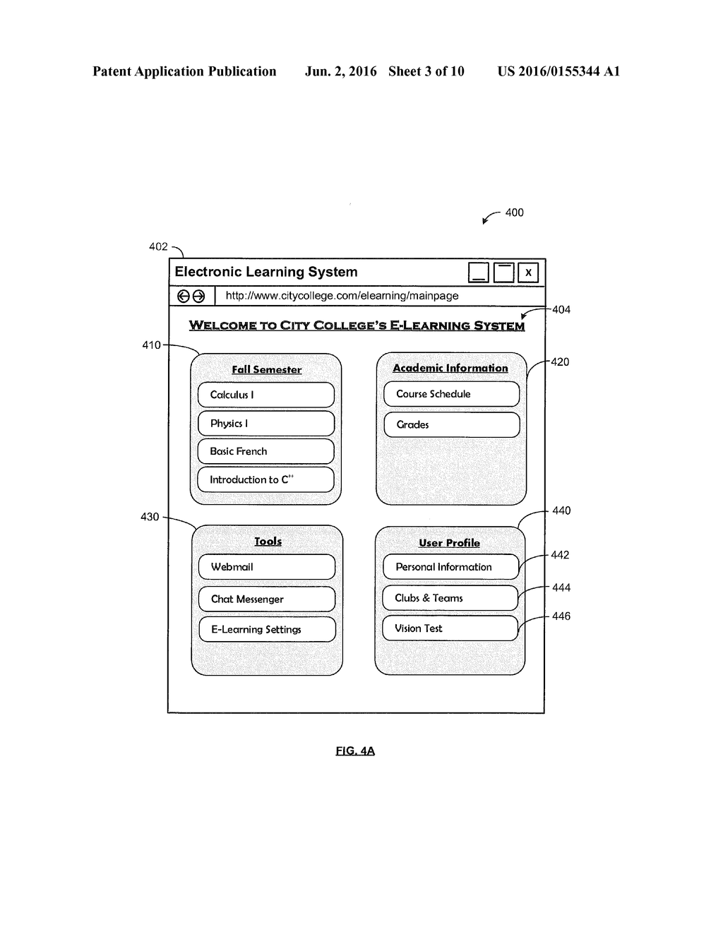 Methods and Systems for Modifying Content of an Electronic Learning System     for Vision Deficient Users - diagram, schematic, and image 04