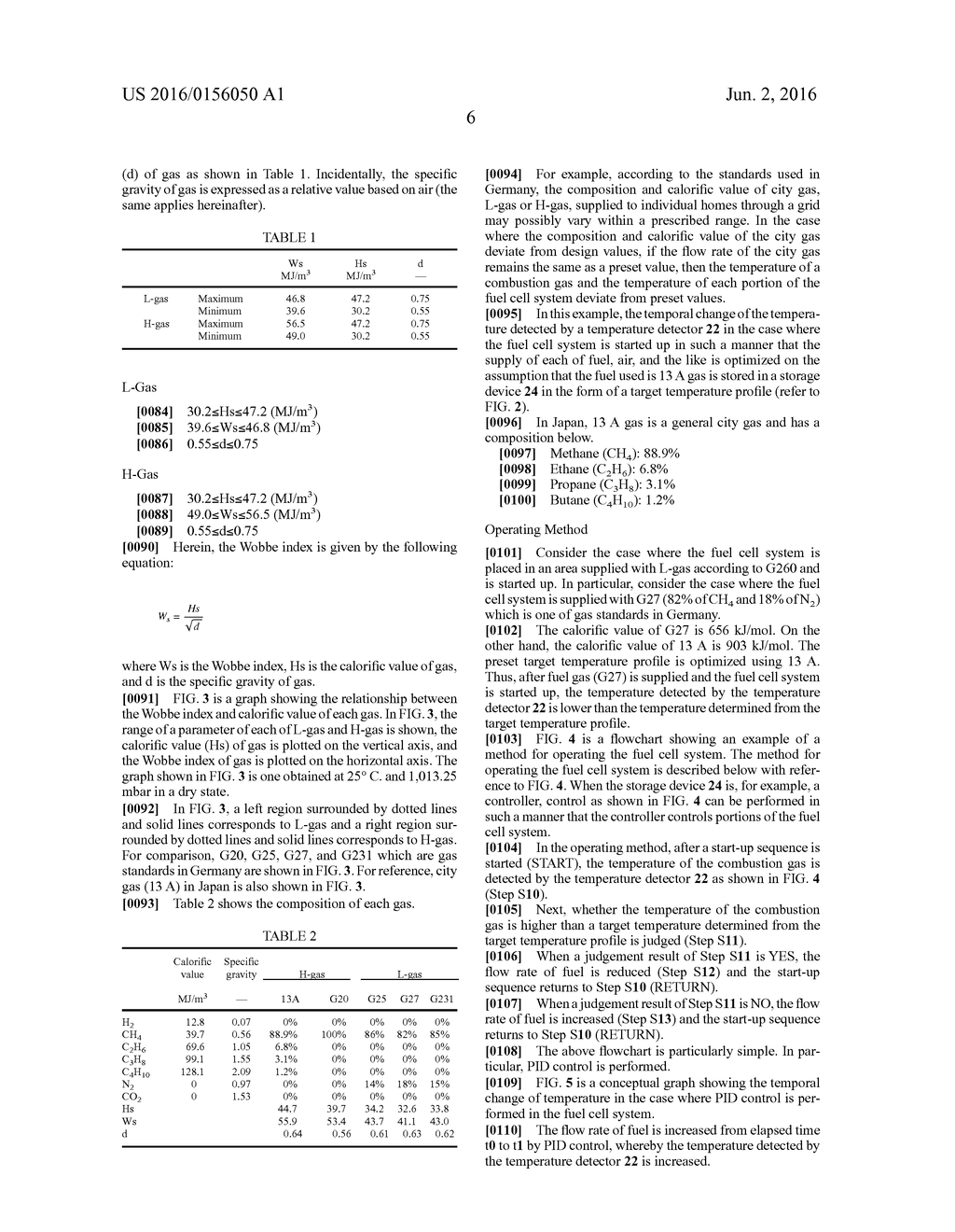 METHOD FOR OPERATING FUEL CELL SYSTEM AND METHOD FOR ESTIMATING     COMPOSITION OF FUEL USED IN FUEL CELL SYSTEM - diagram, schematic, and image 13