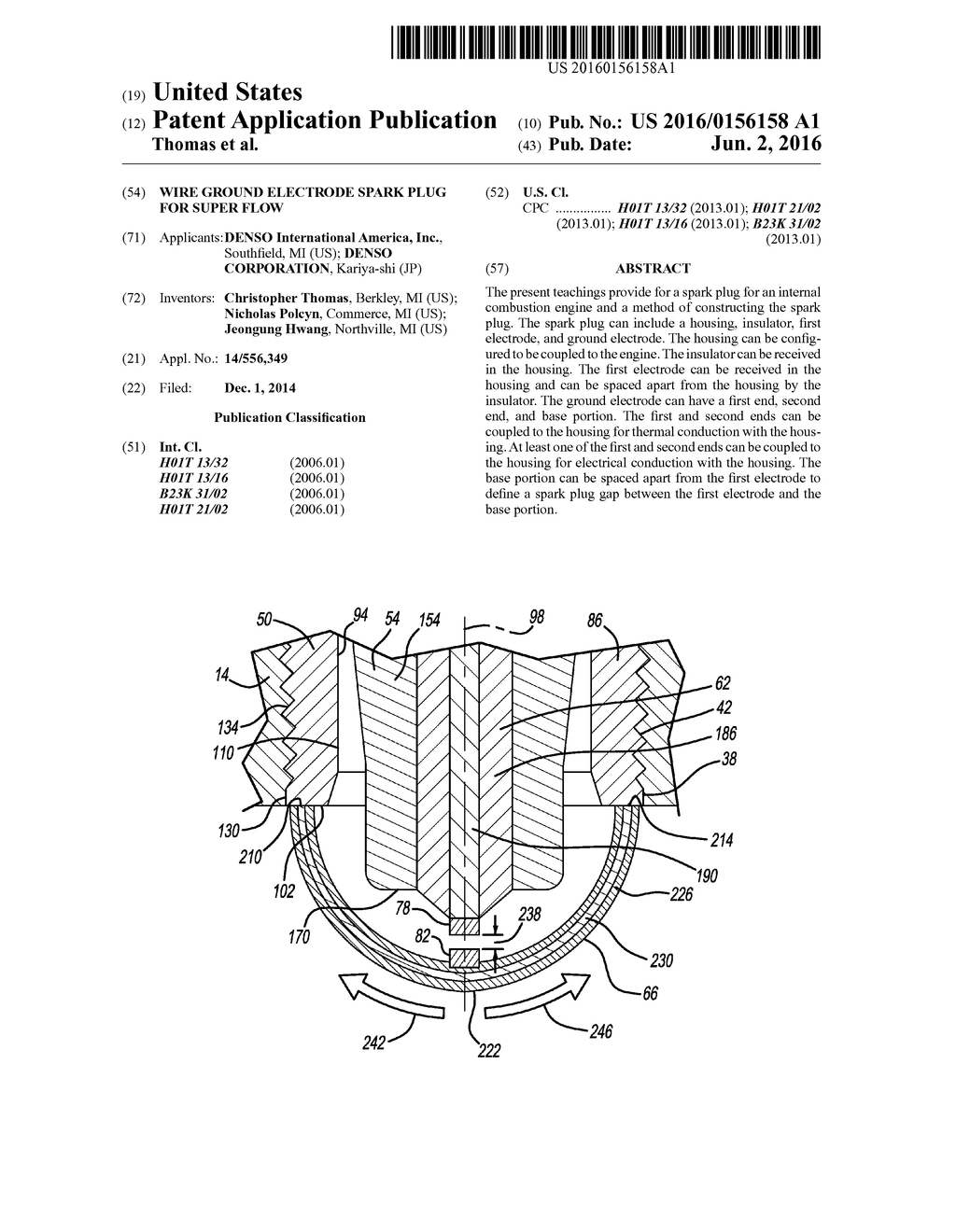 WIRE GROUND ELECTRODE SPARK PLUG FOR SUPER FLOW - diagram, schematic, and image 01