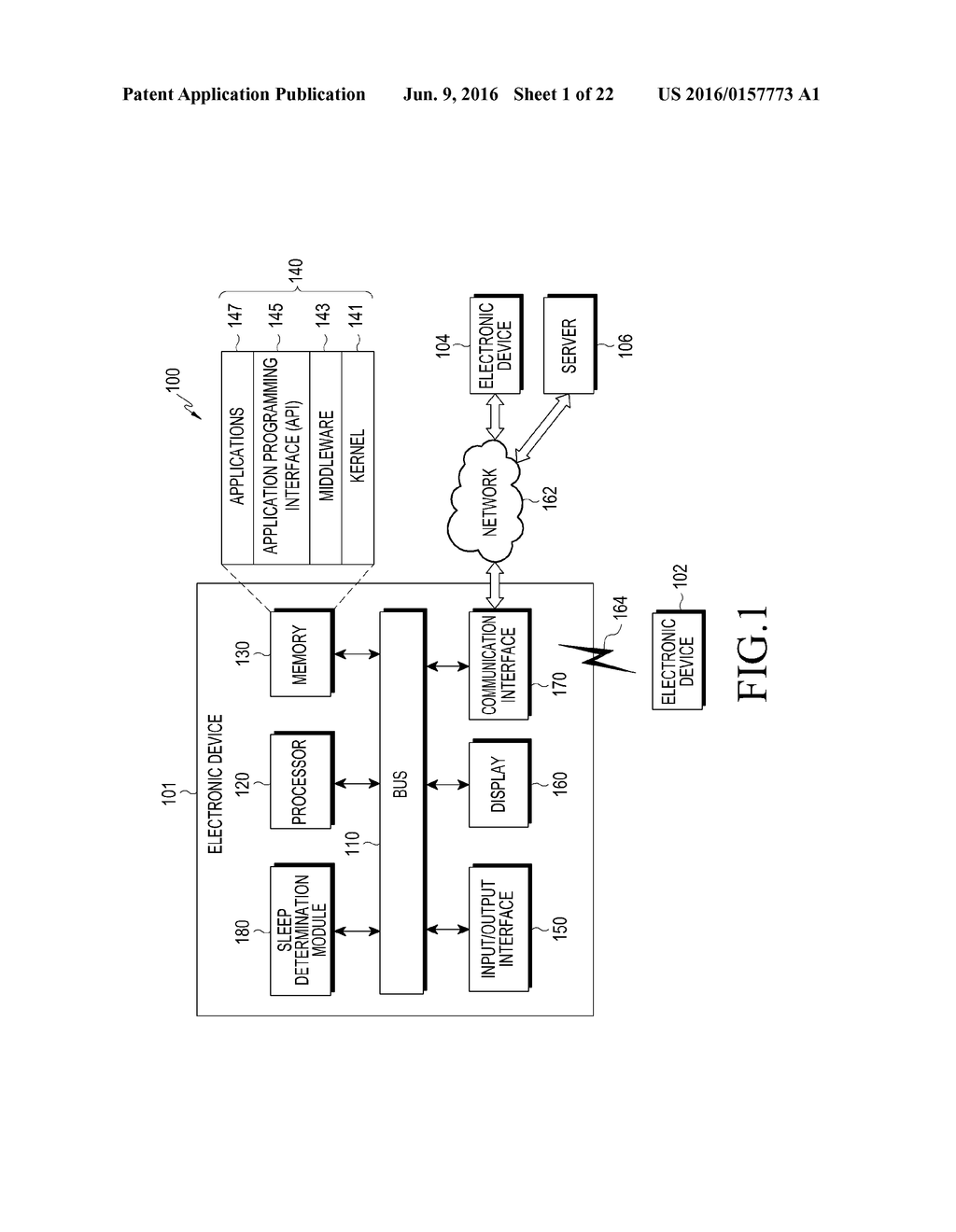 Electronic Device for Determining Sleep State and Method of Controlling     Same - diagram, schematic, and image 02