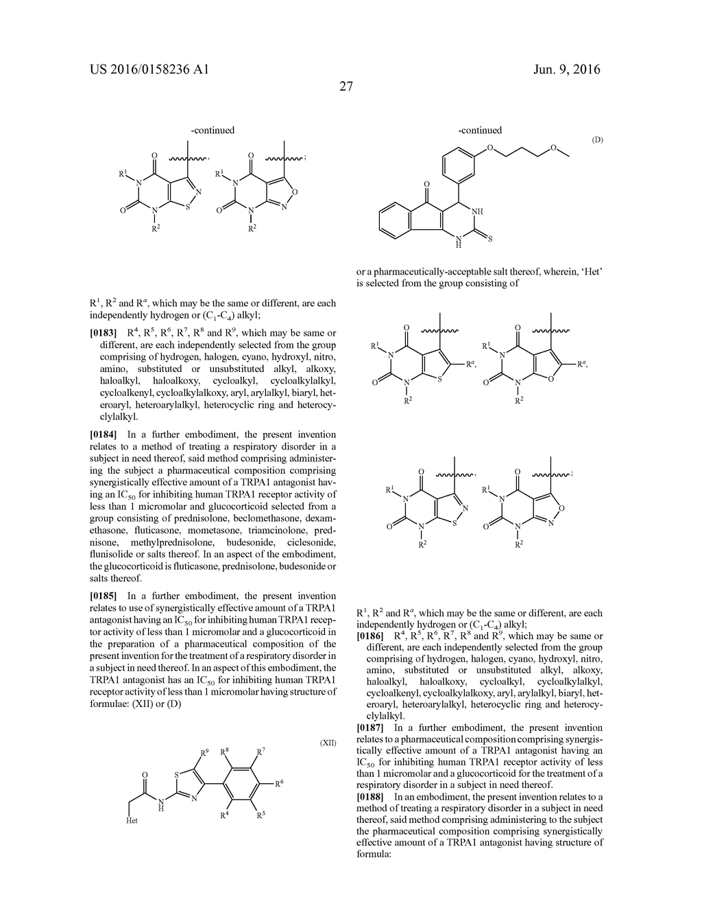 PHARMACEUTICAL COMPOSITION COMPRISING A TRPA1 ANTAGONIST AND A STEROID - diagram, schematic, and image 34
