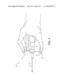 Frontal Attachment Device for Syringe with Pinch-Activated Retraction diagram and image