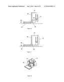 POSITIONING DEVICE AND METHOD FOR GLUEING AN OBJECT TO A SURFACE diagram and image