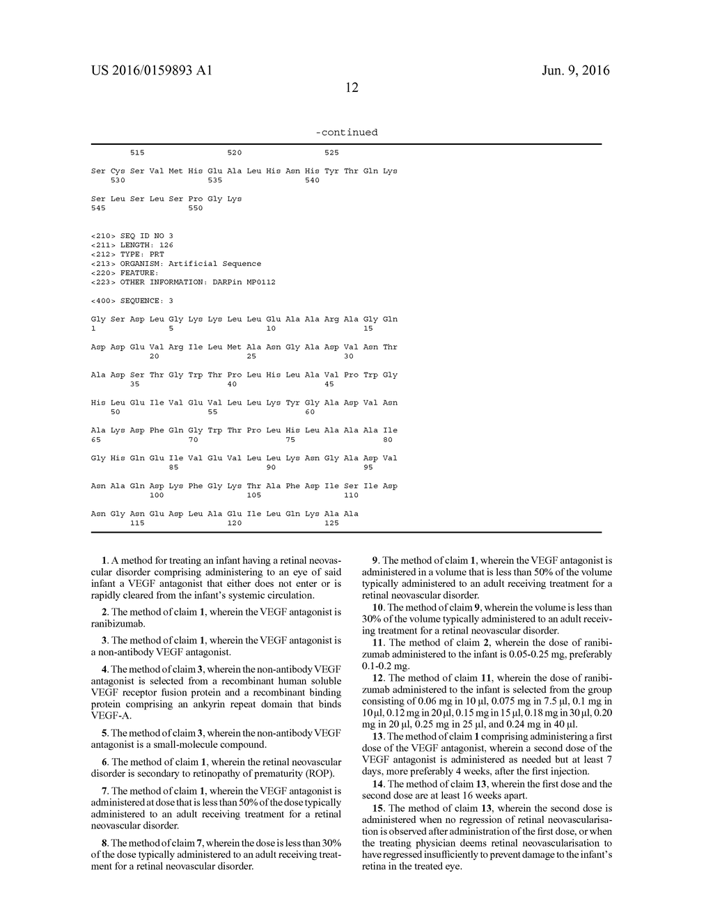 Use of a VEGF Antagonist in Treating Retinopathy of Prematurity - diagram, schematic, and image 16