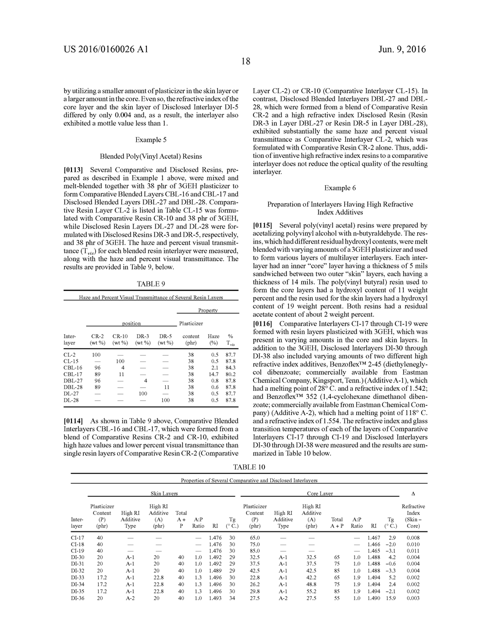 POLY(VINYL ACETAL) RESIN COMPOSITIONS, LAYERS, AND INTERLAYERS HAVING     ENHANCED OPTICAL PROPERTIES - diagram, schematic, and image 19