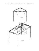 AWNING MOUNTING RACK, THE AWNING AND AN AWNING TOP OF THE AWNING MOUNTING     RACK diagram and image