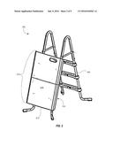 SAFETY MECHANICAL BARRIER AND SYSTEM FOR ABOVE-GROUND POOL LADDERS diagram and image