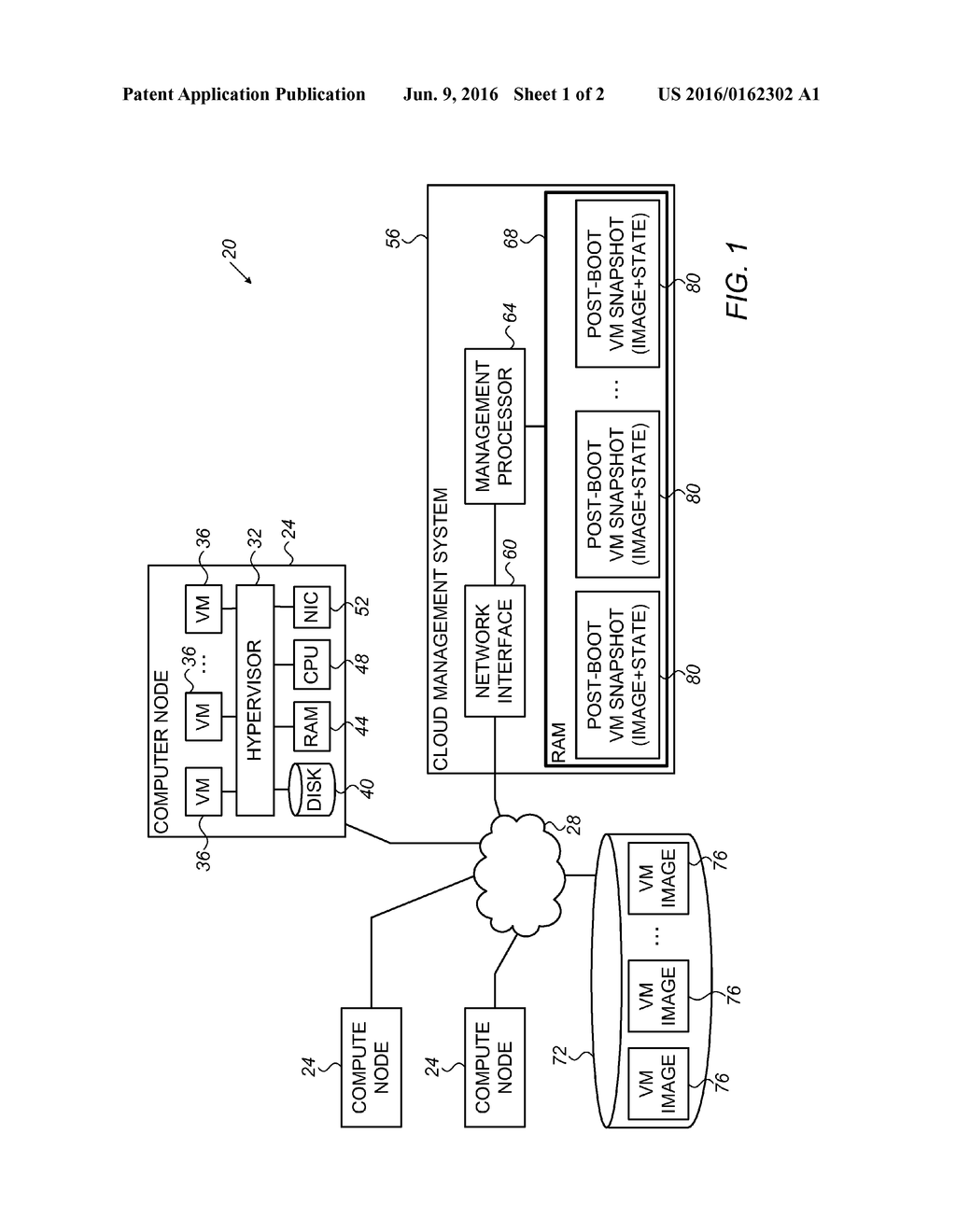 FAST INITIATION OF WORKLOADS USING MEMORY-RESIDENT POST-BOOT SNAPSHOTS - diagram, schematic, and image 02