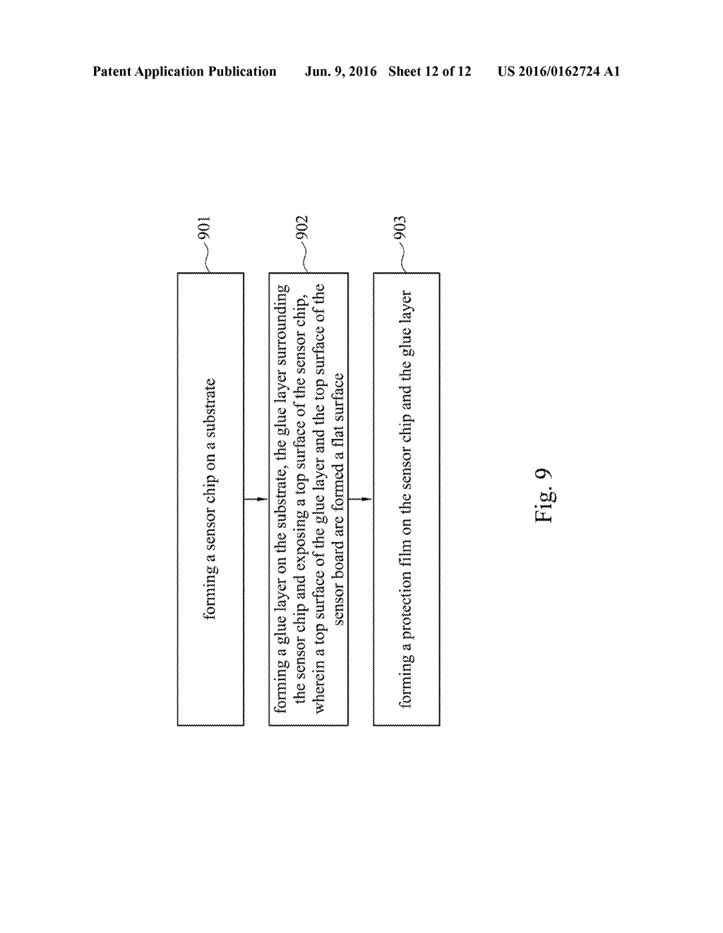 FINGERPRINT IDENTIFICATION DEVICE AND METHOD FOR MANUFACTURING THEREOF - diagram, schematic, and image 13