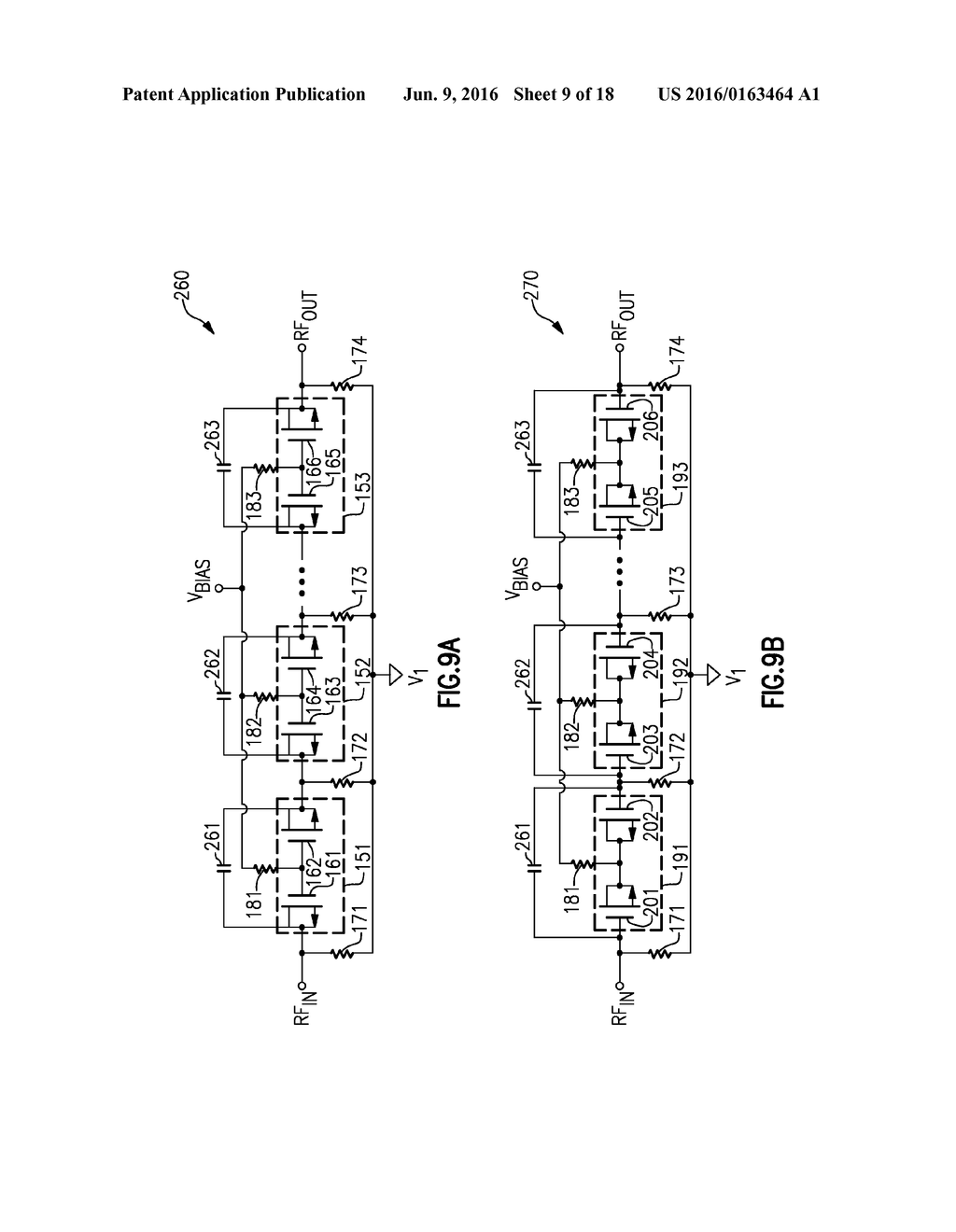 APPARATUS AND METHODS FOR HIGH VOLTAGE VARIABLE CAPACITOR ARRAYS WITH BODY     BIASING RESISTORS - diagram, schematic, and image 10