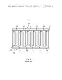 THREE-DIMENSIONAL BATTERY HAVING CURRENT-REDUCING DEVICES CORRESPONDING TO     ELECTRODES diagram and image