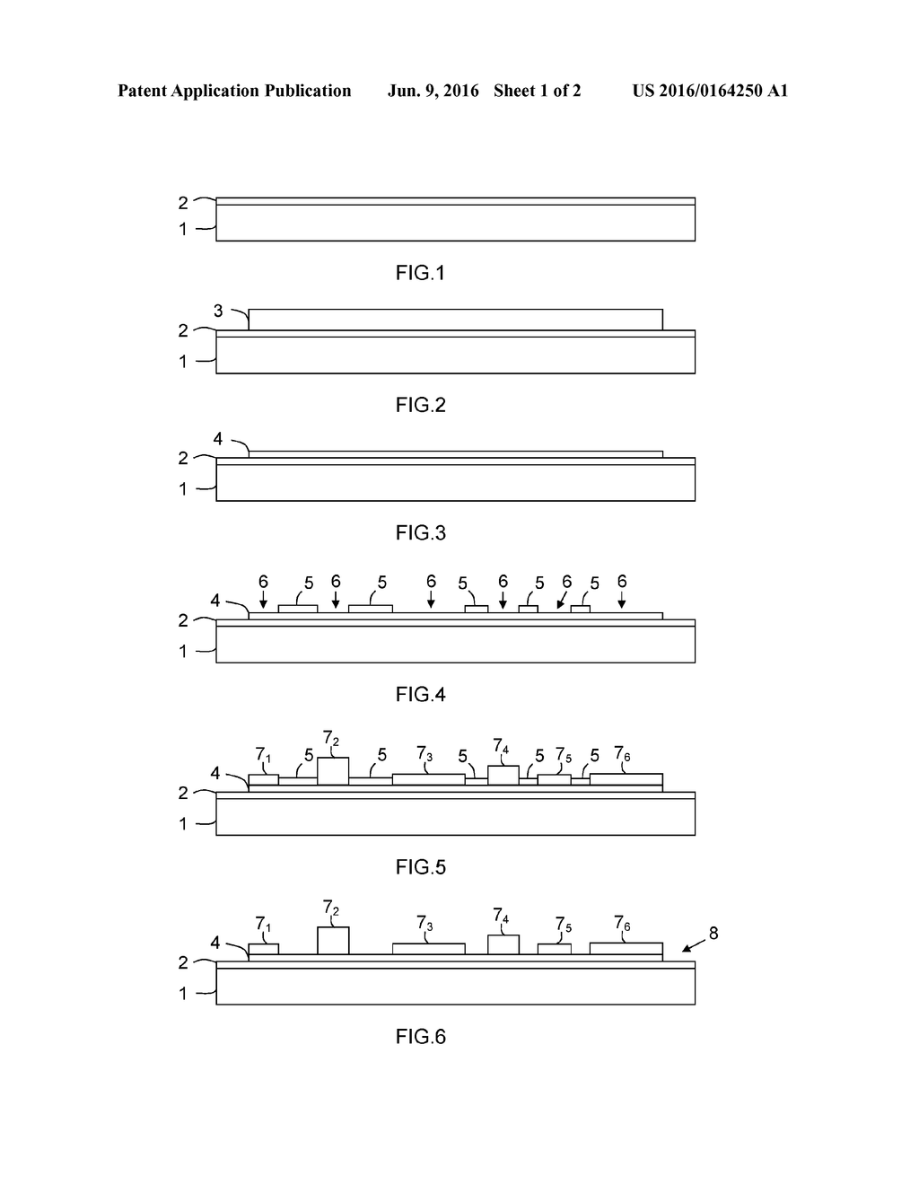 Method for Manufacturing an Optical Transmitter by Growth of Structures on     a Thin InP Buffer Bonded Onto a Silicon Based Substrate - diagram, schematic, and image 02