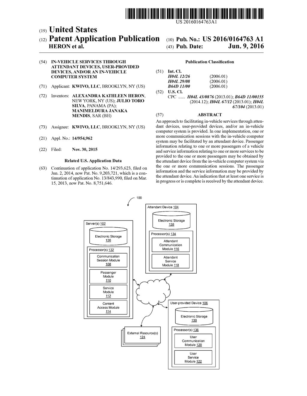 IN-VEHICLE SERVICES THROUGH ATTENDANT DEVICES, USER-PROVIDED DEVICES,     AND/OR AN IN-VEHICLE COMPUTER SYSTEM - diagram, schematic, and image 01