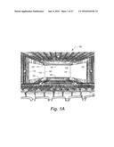 SYSTEMS AND METHODS FOR AN IMMERSION THEATER ENVIRONMENT WITH DYNAMIC     SCREENS diagram and image