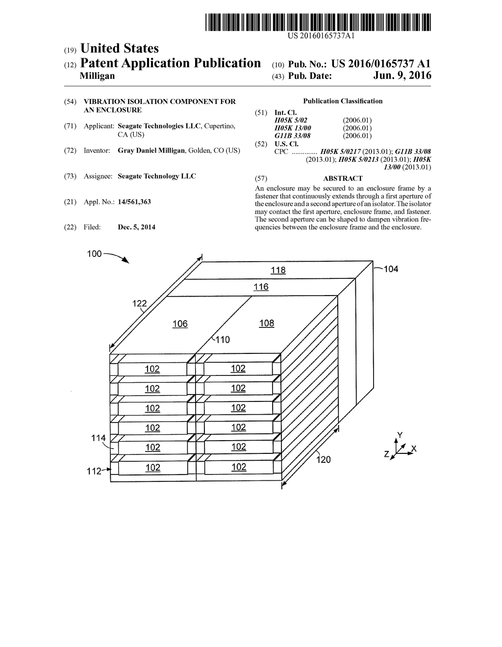 Vibration Isolation Component for an Enclosure - diagram, schematic, and image 01