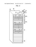 RACK AND METHOD OF COOLING ELECTRONIC DEVICE diagram and image