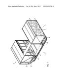 SERVICE BOX FOR STORING IN A STORAGE RACK ARRANGEMENT OF A CARGO CONTAINER diagram and image