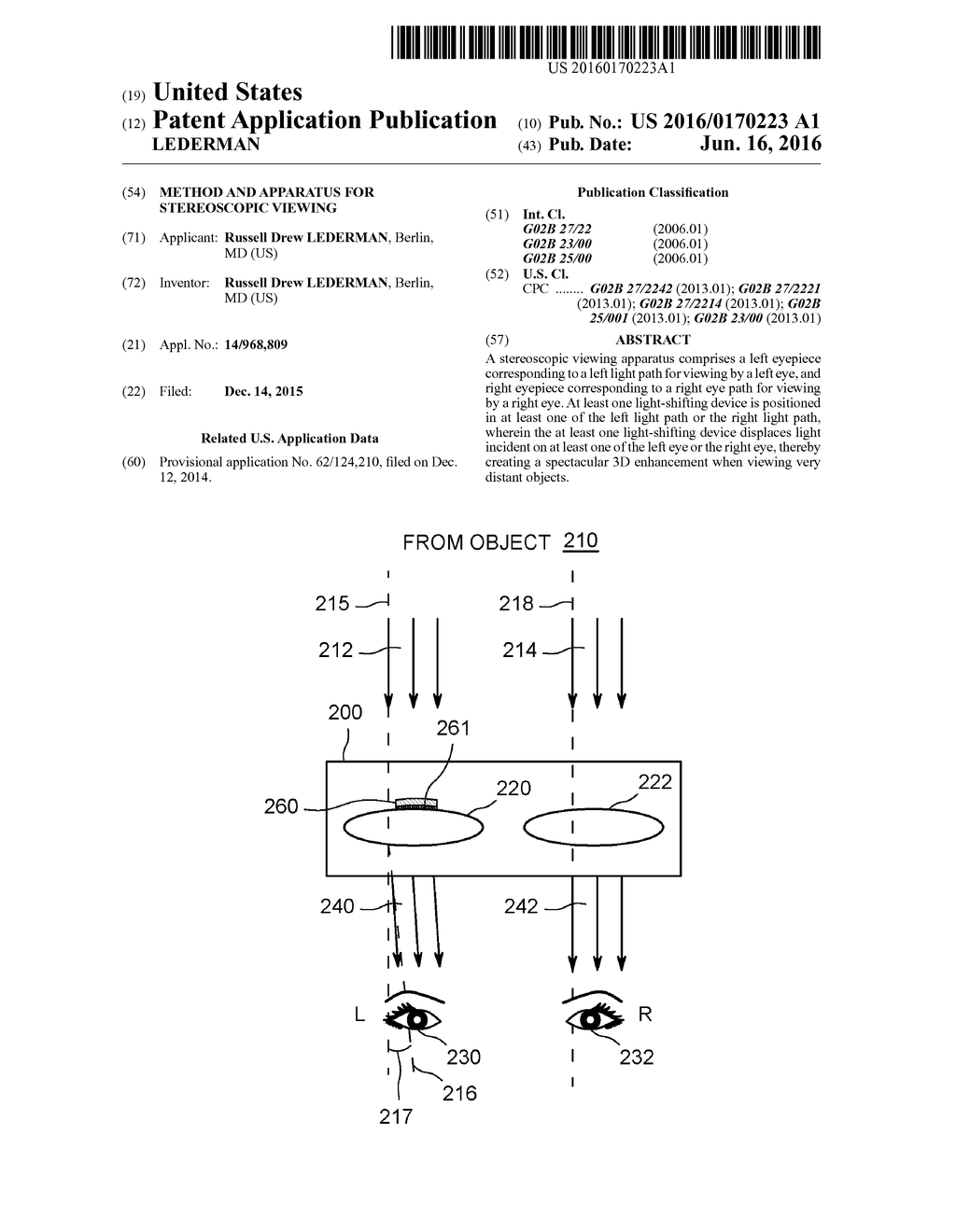 METHOD AND APPARATUS FOR STEREOSCOPIC VIEWING - diagram, schematic, and image 01