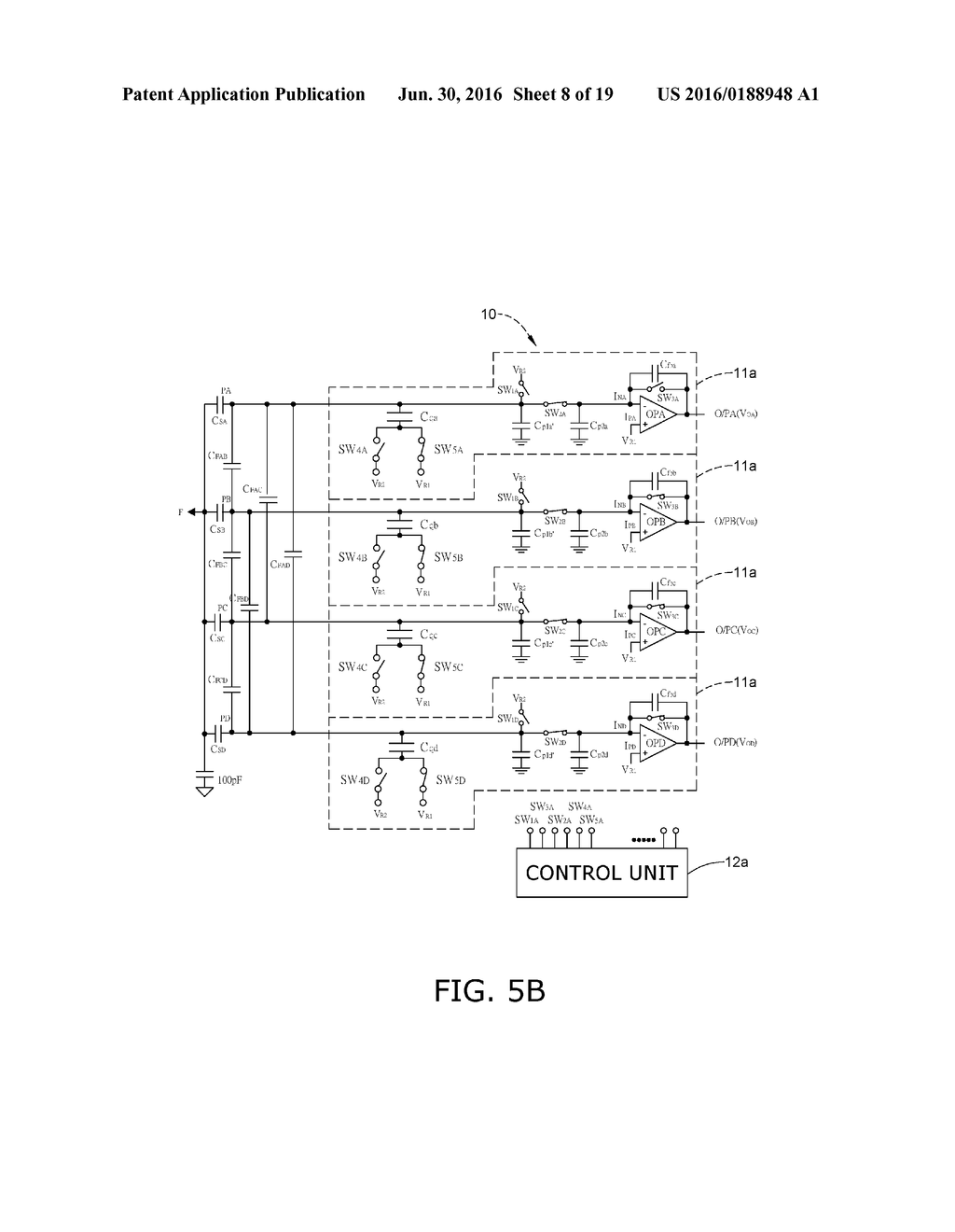 Sensing method and circuit of fingerprint sensor - diagram, schematic, and image 09