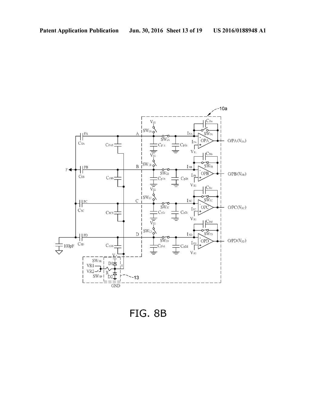 Sensing method and circuit of fingerprint sensor - diagram, schematic, and image 14