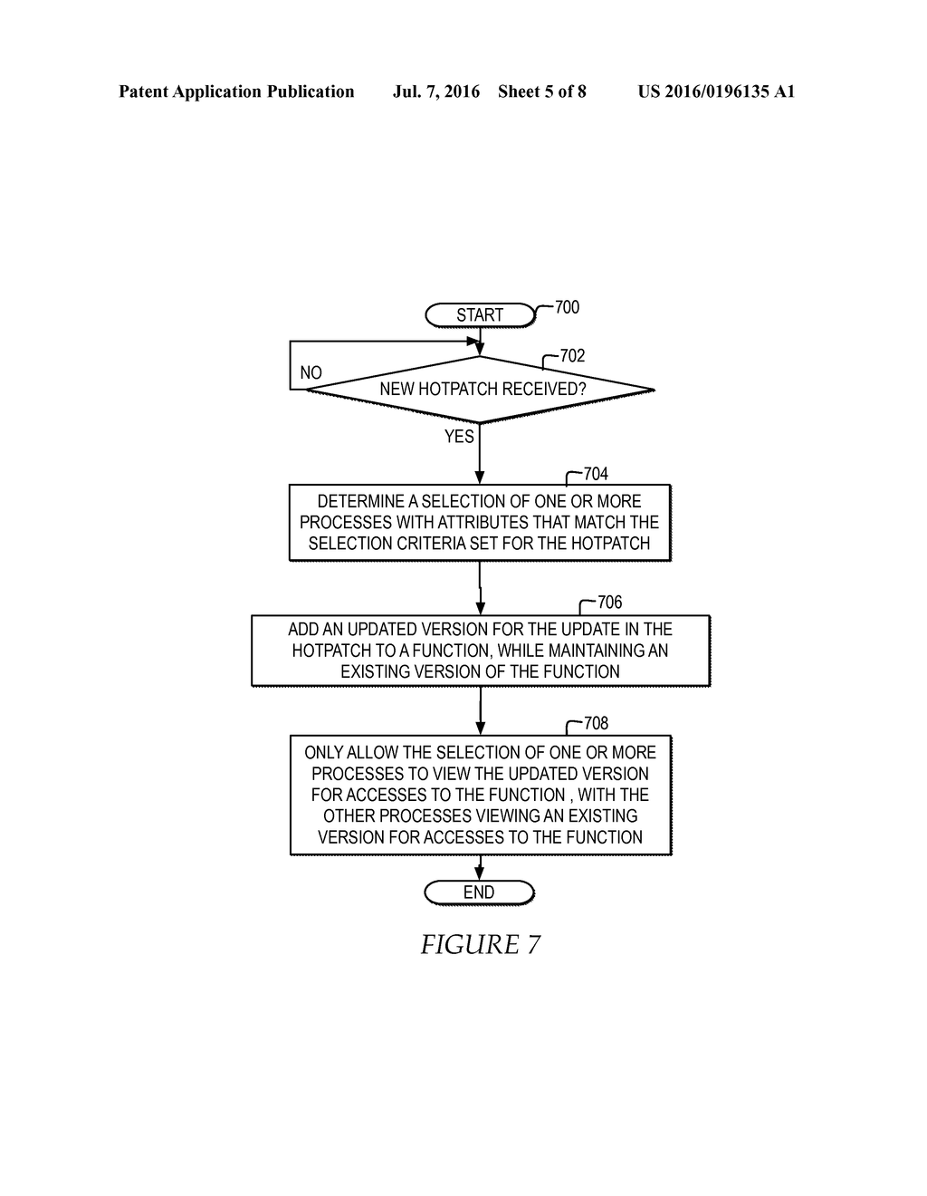 SELECTIVELY HOTPATCHING ONLY A SELECTION OF PROCESSES OF A RUNNING     INSTANCE OF AN APPLICATION THAT MATCH A SELECTION CRITERIA - diagram, schematic, and image 06