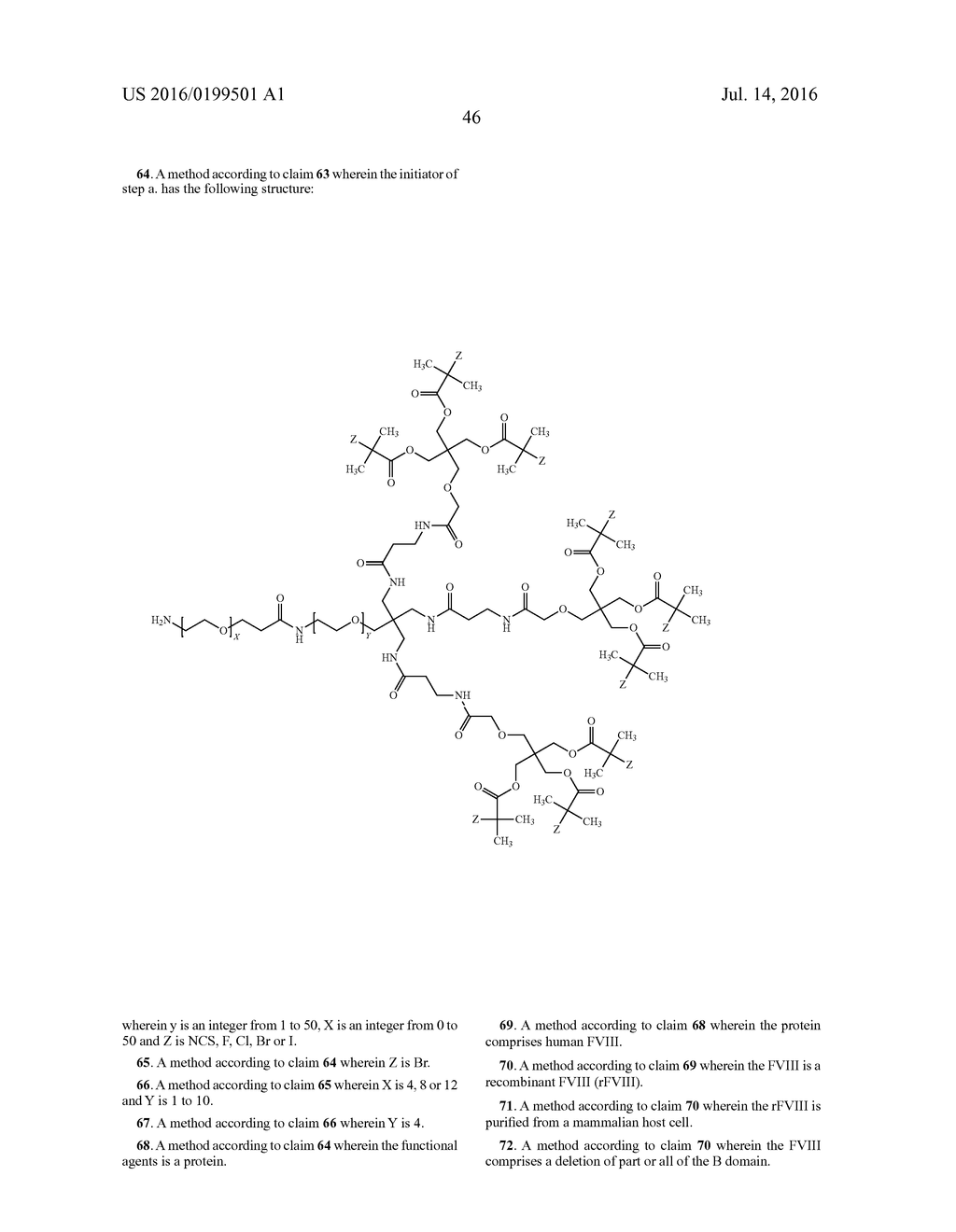 FACTOR VIII ZWITTERIONIC POLYMER CONJUGATES - diagram, schematic, and image 49