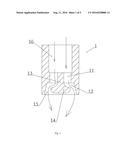 Water Outlet Structure for Generating Cone Shaped Water and A Shower Head     Mounting the Same diagram and image