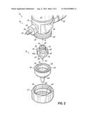 ADHESIVE DISPENSING MODULE AND METHOD OF SPRAYING A PLURALITY OF DROPLETS     OF A LIQUID ADHESIVE diagram and image