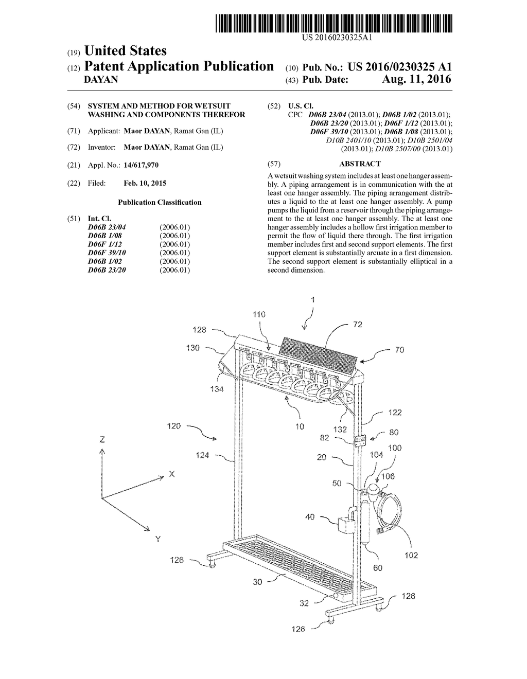 System and Method for Wetsuit Washing and Components Therefor - diagram, schematic, and image 01