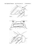 Automotive rearview mirror support-post-mounted glare shield diagram and image