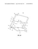 Form Adjustable Angle Between a Battery and Battery Cavity to Selectively     Place a Video Display in Viewing Orientations diagram and image