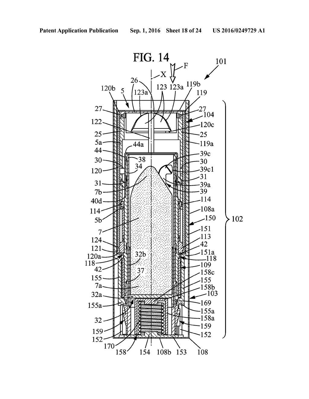 APPLICATOR DEVICE FOR A PRODUCT IN STICK FORM AND USE OF SAME - diagram, schematic, and image 19