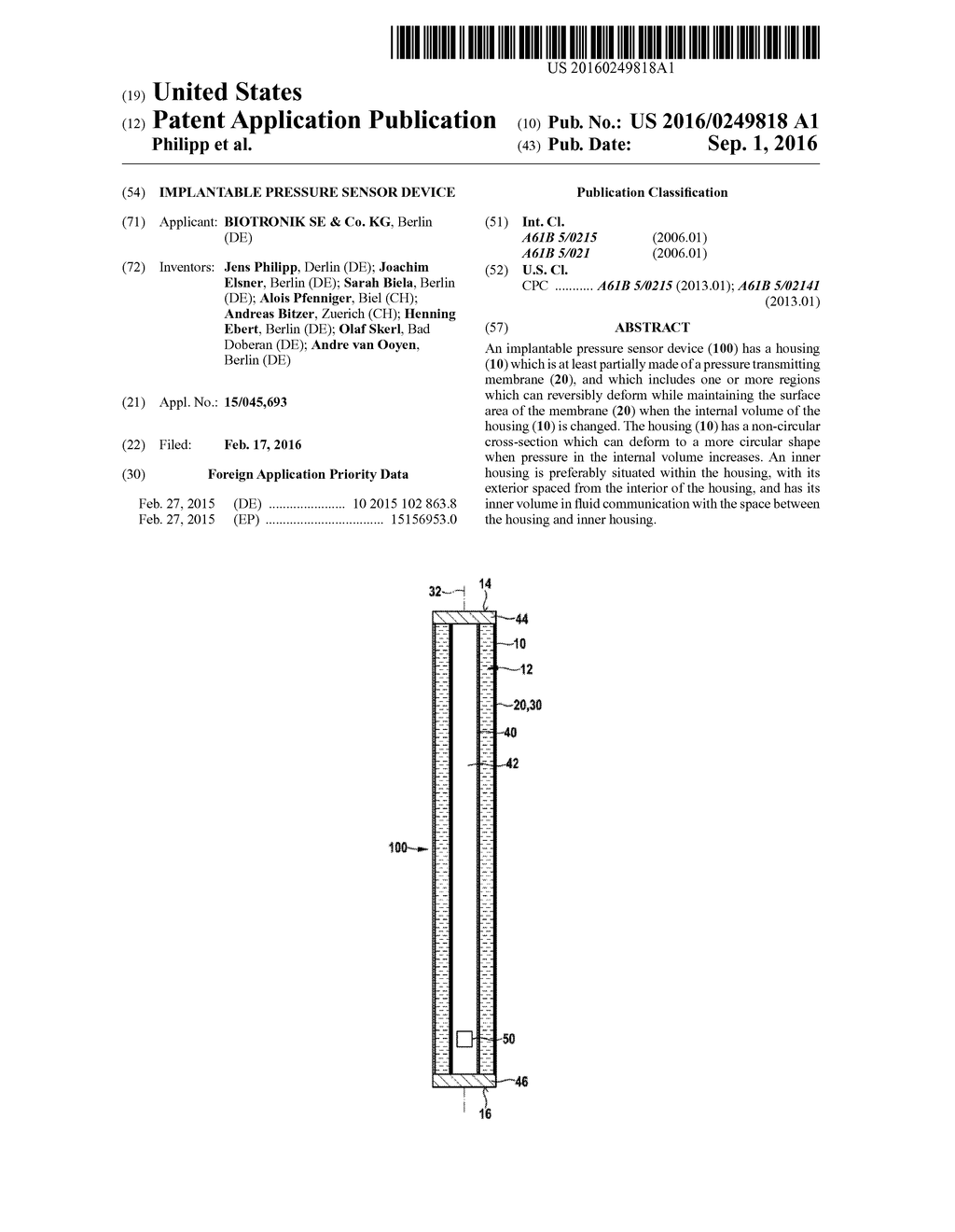 IMPLANTABLE PRESSURE SENSOR DEVICE - diagram, schematic, and image 01