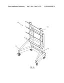 CANTILEVER ORGANIZATIONAL RACK SYSTEM FOR SUPPORTING SURGICAL     INSTRUMENTATION diagram and image