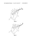 FLOSSING DEVICE WITH ASYMMETRICALLY CURVED AND BULBOUS HANDLE diagram and image