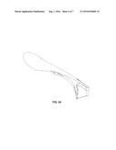 FLOSSING DEVICE WITH ASYMMETRICALLY CURVED AND BULBOUS HANDLE diagram and image