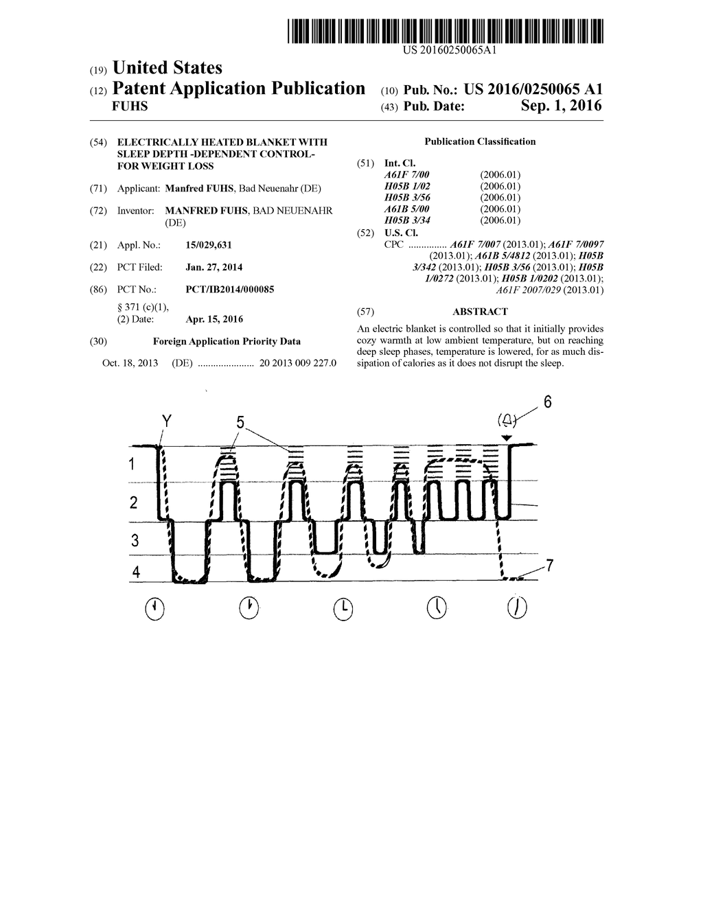 ELECTRICALLY HEATED BLANKET WITH SLEEP DEPTH -DEPENDENT CONTROL- FOR     WEIGHT LOSS - diagram, schematic, and image 01