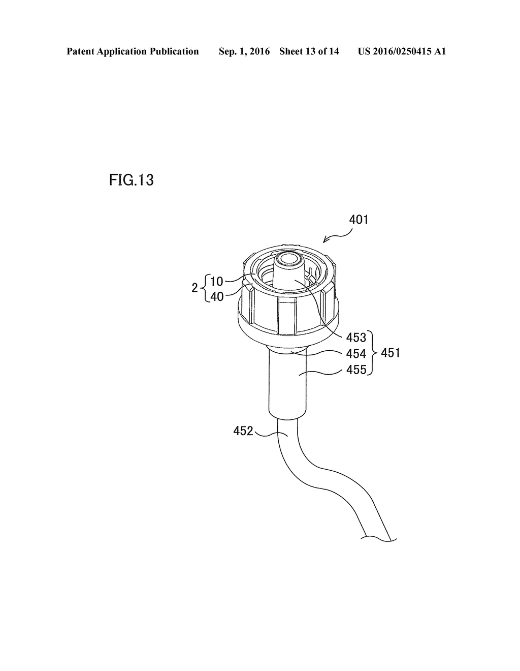 CONNECTOR FOR FLUID, AND SYRINGE - diagram, schematic, and image 14