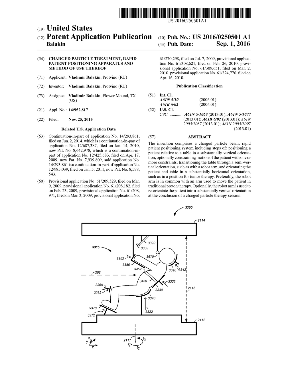 CHARGED PARTICLE TREATMENT, RAPID PATIENT POSITIONING APPARATUS AND METHOD     OF USE THEREOF - diagram, schematic, and image 01